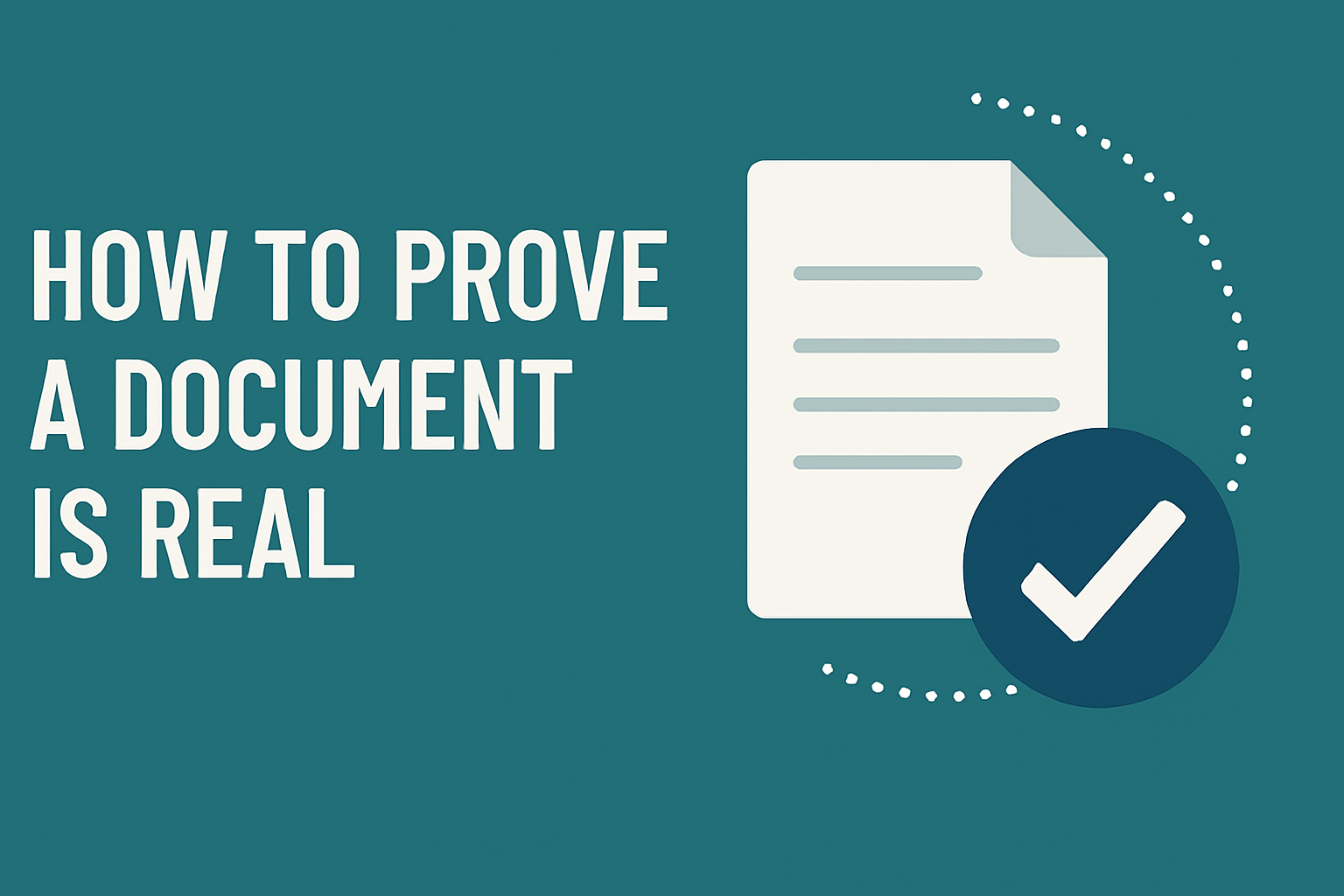 How to Prove a Document Is Real